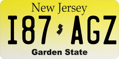 NJ license plate I87AGZ