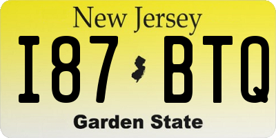 NJ license plate I87BTQ
