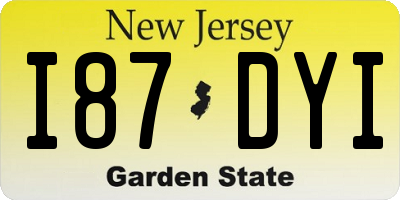 NJ license plate I87DYI