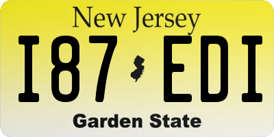 NJ license plate I87EDI