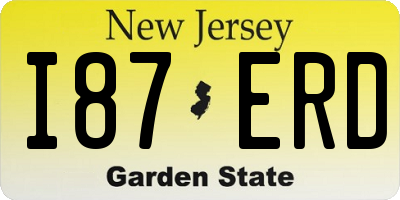 NJ license plate I87ERD