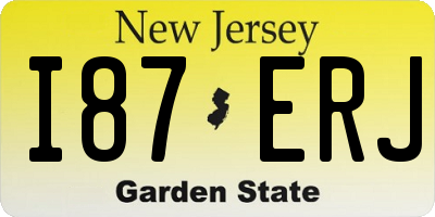 NJ license plate I87ERJ