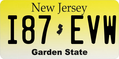 NJ license plate I87EVW