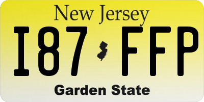 NJ license plate I87FFP