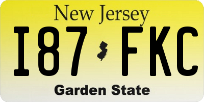 NJ license plate I87FKC