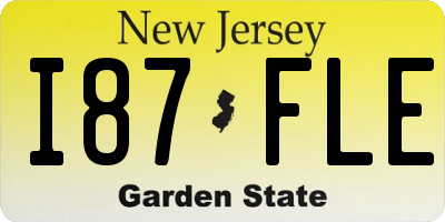NJ license plate I87FLE
