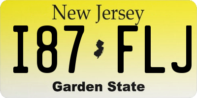 NJ license plate I87FLJ