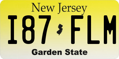 NJ license plate I87FLM