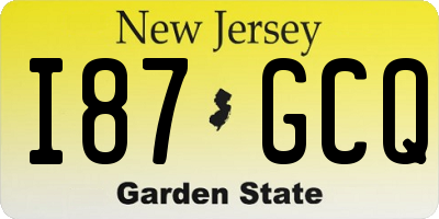 NJ license plate I87GCQ