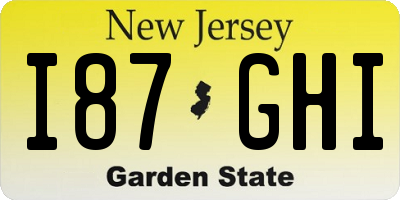 NJ license plate I87GHI