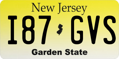 NJ license plate I87GVS