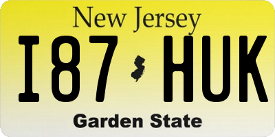 NJ license plate I87HUK