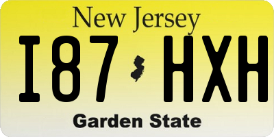 NJ license plate I87HXH