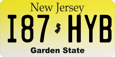 NJ license plate I87HYB