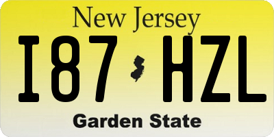 NJ license plate I87HZL