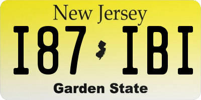 NJ license plate I87IBI