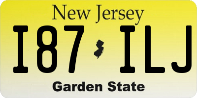 NJ license plate I87ILJ