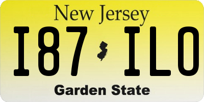 NJ license plate I87ILO