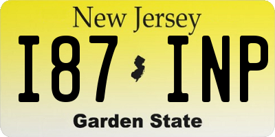 NJ license plate I87INP