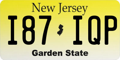 NJ license plate I87IQP