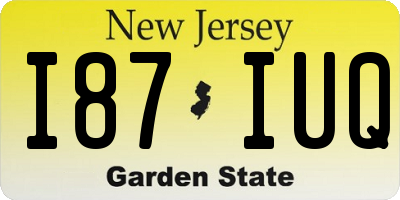 NJ license plate I87IUQ
