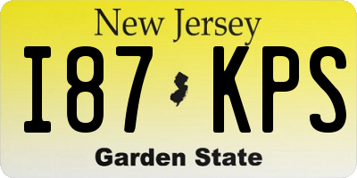 NJ license plate I87KPS