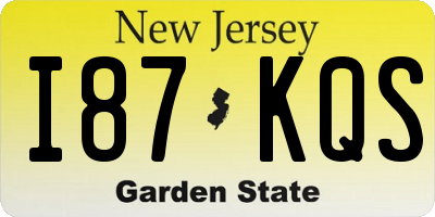 NJ license plate I87KQS