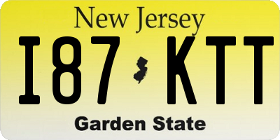NJ license plate I87KTT