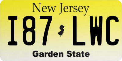 NJ license plate I87LWC