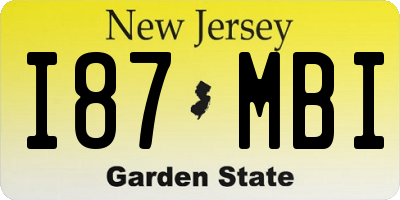 NJ license plate I87MBI