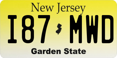 NJ license plate I87MWD