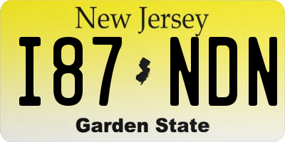 NJ license plate I87NDN