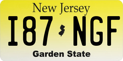 NJ license plate I87NGF