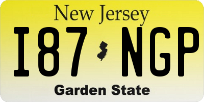 NJ license plate I87NGP