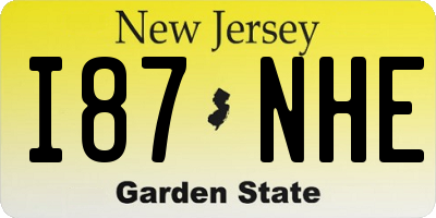 NJ license plate I87NHE