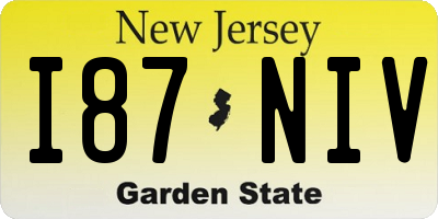 NJ license plate I87NIV