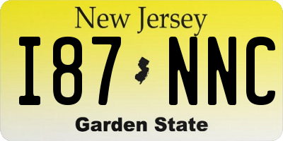 NJ license plate I87NNC