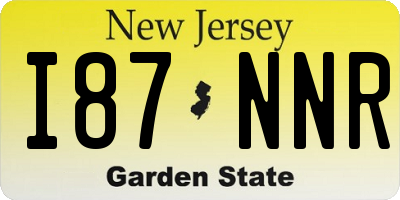 NJ license plate I87NNR