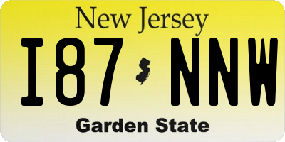 NJ license plate I87NNW