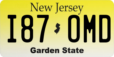 NJ license plate I87OMD