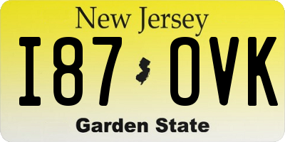 NJ license plate I87OVK