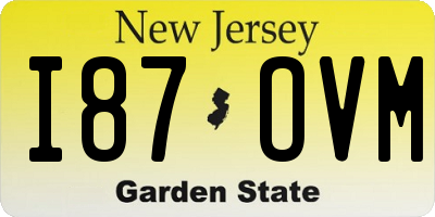 NJ license plate I87OVM
