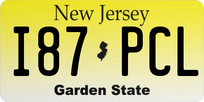 NJ license plate I87PCL