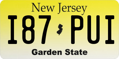 NJ license plate I87PUI
