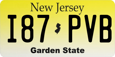 NJ license plate I87PVB