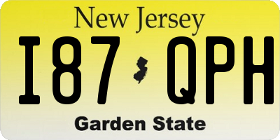 NJ license plate I87QPH