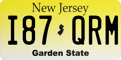 NJ license plate I87QRM