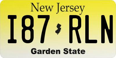 NJ license plate I87RLN
