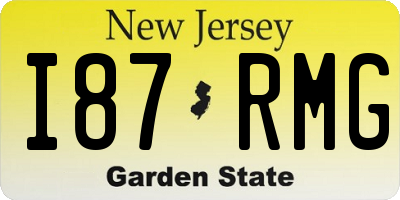 NJ license plate I87RMG