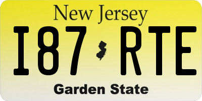 NJ license plate I87RTE
